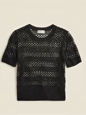 J. Crew Cashmere pointelle short-sleeve T-shirt